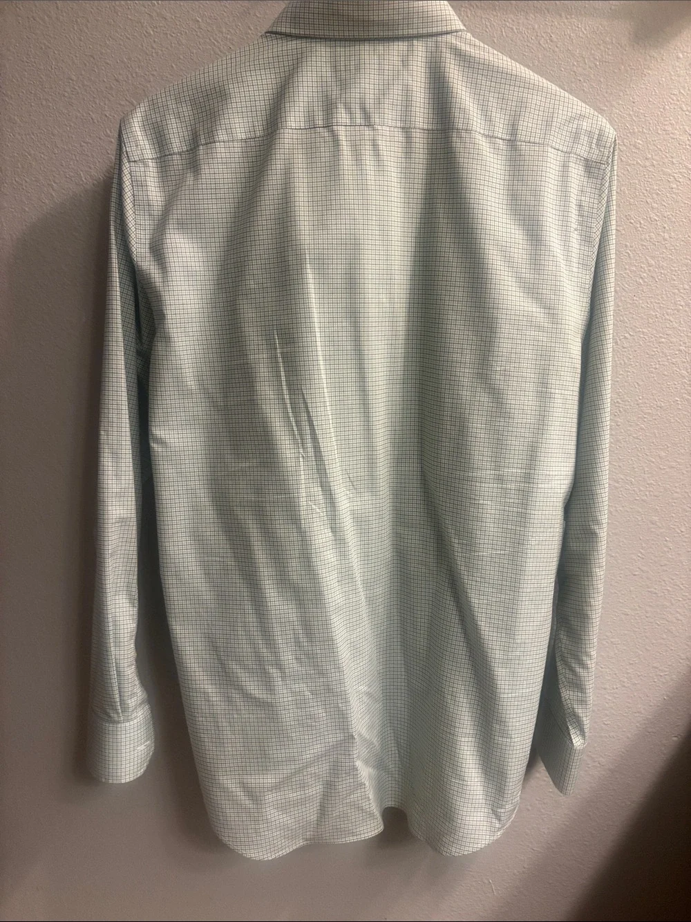 Banana Republic Mint Green Micro-Check Dress Shirt